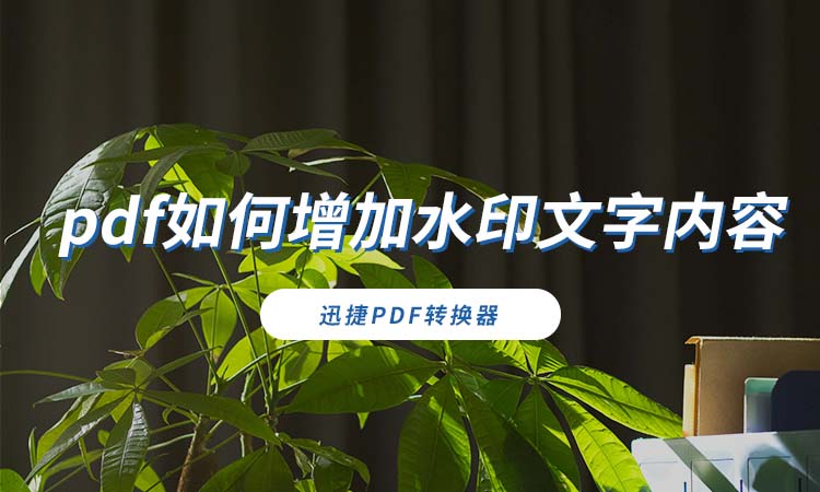 pdf如何增加水印文字内容
