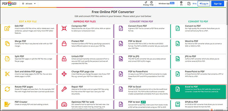 三、PDF2Go