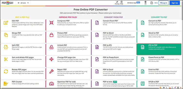 三、PDF2Go